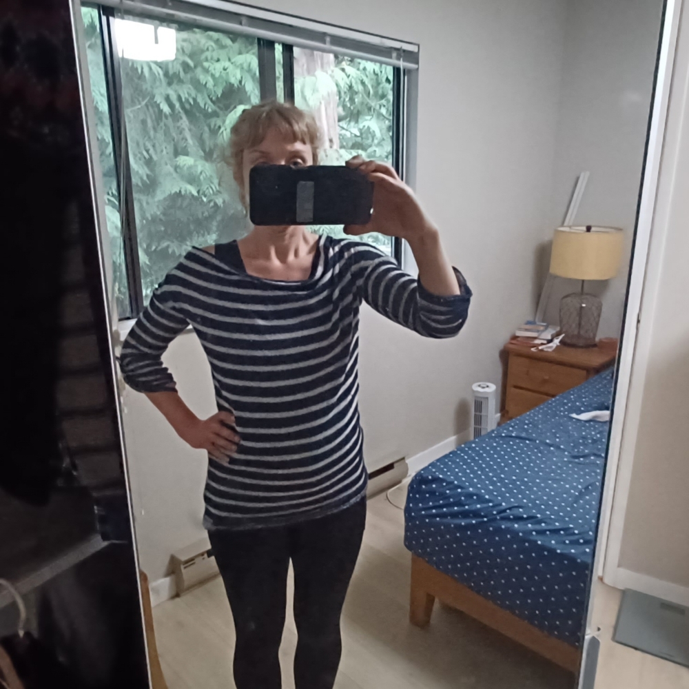 Joe Fresh striped sheer wool sweater